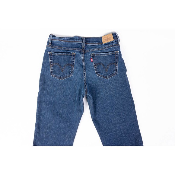 Levis 548 Perfectly Slimming Cuffed Capri Womens Jeans Dark Wash Size 8 - Picture 6 of 6